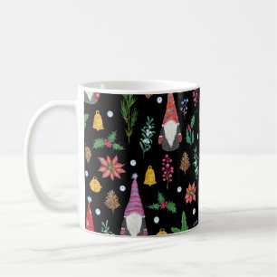 Taza De Café Gnomes de navidades: Patrón festivo sin foco