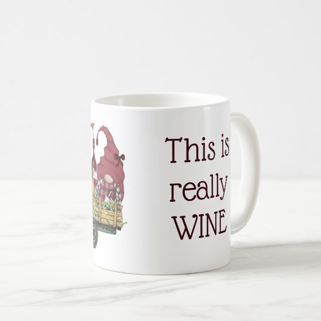 Taza De Café Gnomes divertidos en un camión de vinos (Anverso derecho)