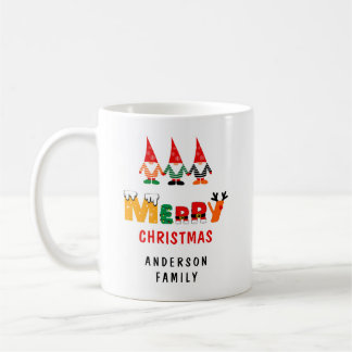 Taza De Café Gnomes extravagantes y Navidades de nombres