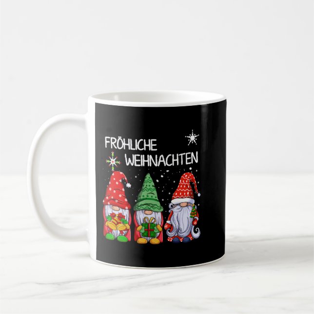 Taza De Café Gnomes Frohliche Weihnachten Navidades graciosos P (Izquierda)