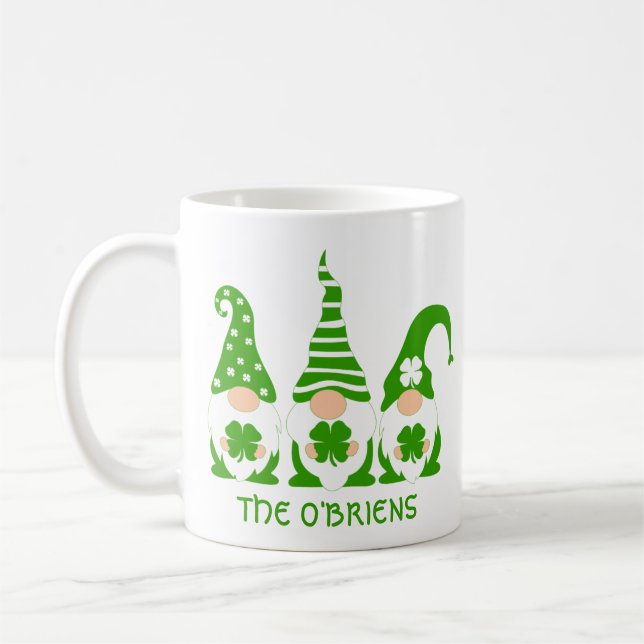Taza De Café Gnomes irlandeses personalizados (Izquierda)