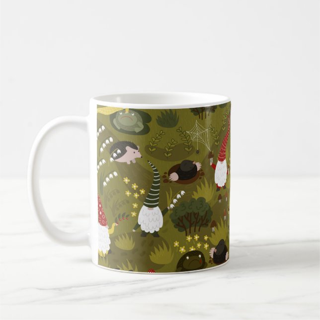 Taza De Café Gnomes Jardín: Fauna de Flora Humorosa. (Izquierda)