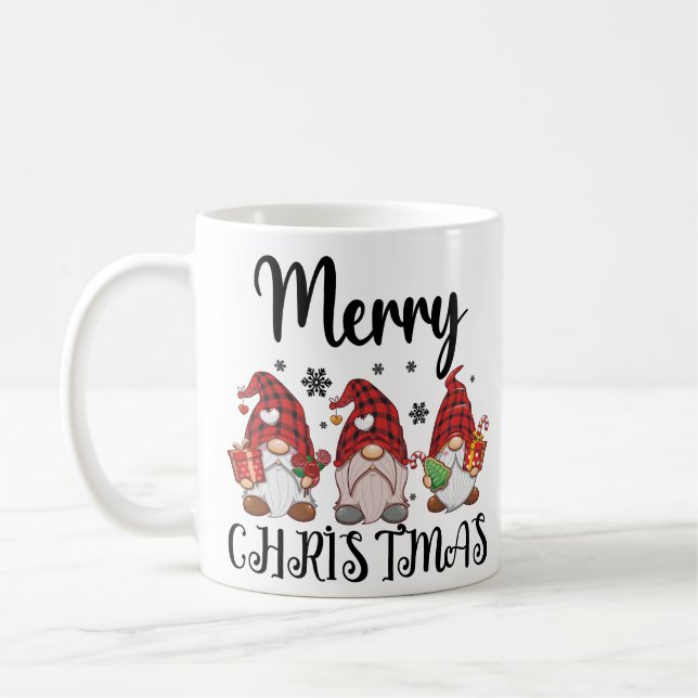 Taza De Café Gnomes Navidades de Feliz Navidad Gnomies (Izquierda)