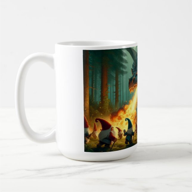 Taza De Café Gnomes vs Dragon (Izquierda)