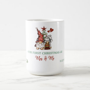 Taza De Café Gnominos Lindos Árbol de Pino Nuestra Primera Navi