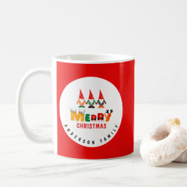 Taza De Café Gnomis caprichosos con nombre Navidad Feliz Feliz