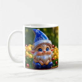 Taza De Café Gnomo Azul Adorable