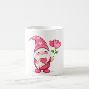 Taza de café Gnomo de jardín lindo - Flor capricho