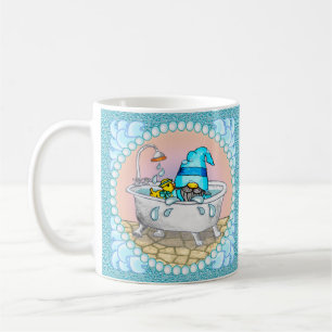 Taza De Café Gnomo de la hora del baño 