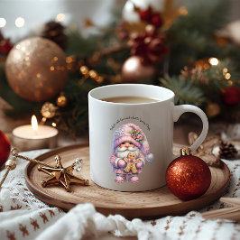 Taza De Café Gnomo de Navidad de pan de jengibre caprichoso