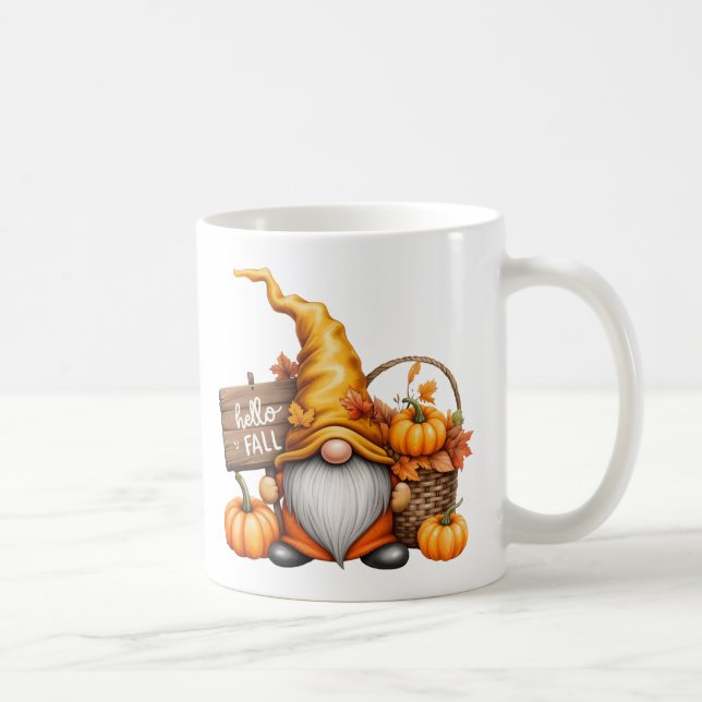 Taza De Café Gnomo de Otoño (Derecha)