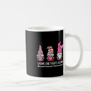 Taza De Café Gnomo del cáncer uno lucha solo conciencia mujeres