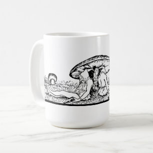 Taza De Café Gnomo durmiendo bajo hongo