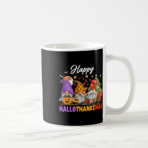 Taza De Café Gnomo Feliz Hallothanksmas Halloween Día de Acción