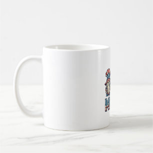 Taza De Café Gnomo Patriótico Merica Diseño Vector Vintage_1