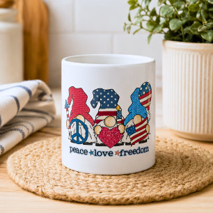Taza De Café Gnomos Patrióticos Boho