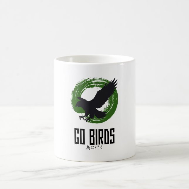Taza De Café Go Birds Japanese Style Coffee Mug (Centro)