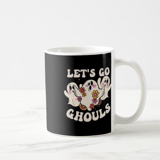 Taza De Café Go Ghouls Costume Halloween Calabaza Fantasma (Derecha)
