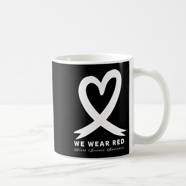 Taza De Café Go Red In February Heart Disease Awareness Health  (Derecha)