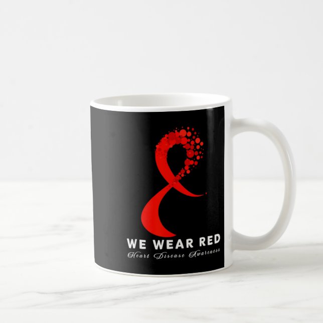 Taza De Café Go Red In February Heart Disease Awareness Health  (Derecha)