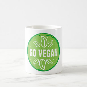 Taza De Café Go Vegan, vegano, vegetariano,