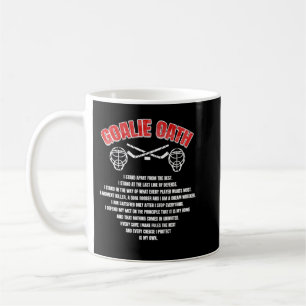 Taza De Café Goalie Oath   Ice Hockey Goalie Prayer Gift Classi