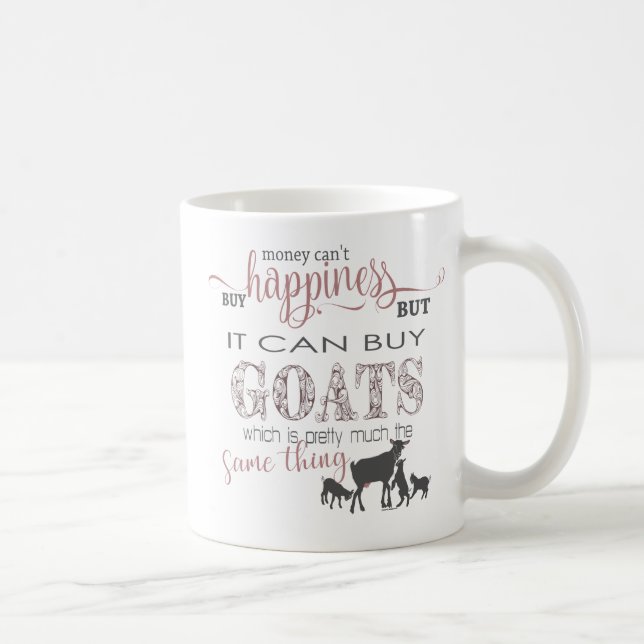 Taza De Café GOAT | Dinero no puede comprar felicidad por GetYe (Derecha)