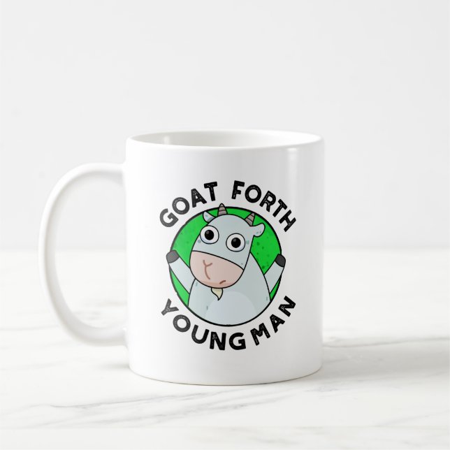 Taza De Café Goat Fort Young Man Grunny Animal Pun (Izquierda)