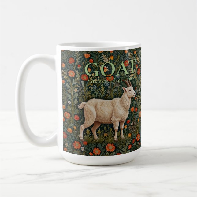 Taza De Café GOAT Greatest of all Time (Izquierda)