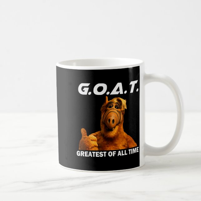 Taza De Café Goat Greatest Of All Time Funny Meme  (Derecha)
