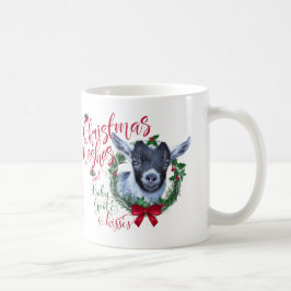 Taza De Café GOAT | Navidades Desean Besos De Cabra Bebé Pígmy