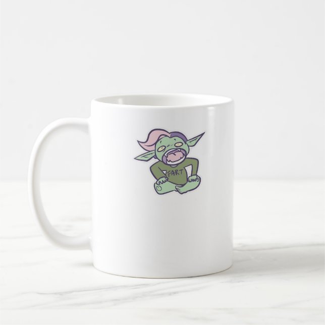 Taza De Café Goblincore Fart Goblin Clásico (Izquierda)