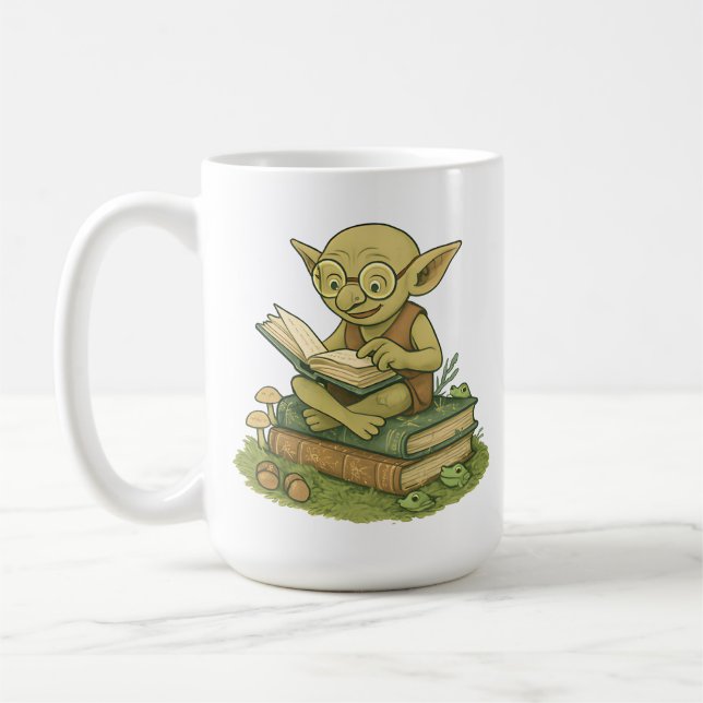 Taza De Café Goblincore Reading Club Fairy Books (Izquierda)