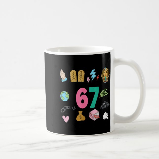Taza De Café God Did It First Christian 6 7 Meme Six Seven Bibl (Derecha)