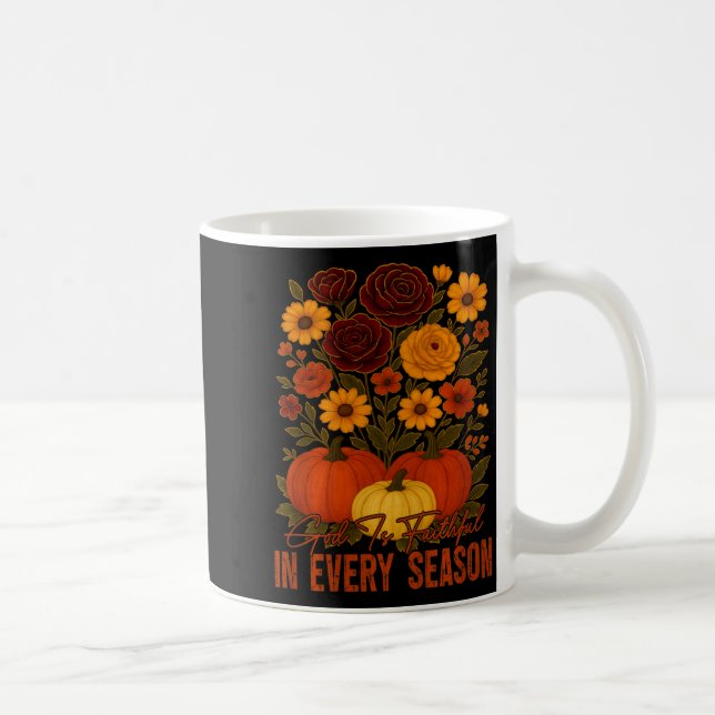 Taza De Café God Is Faithful In Every Season Christian Fall Boh (Derecha)