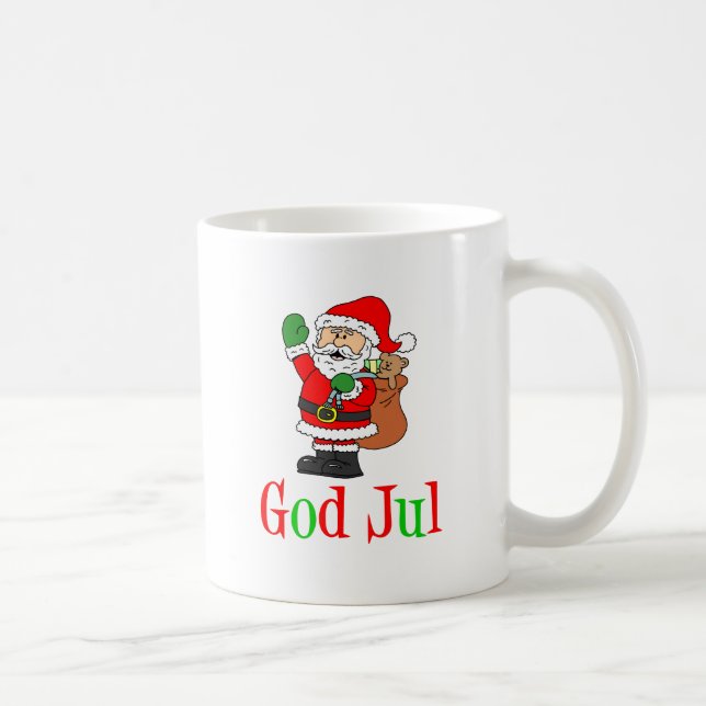 Taza De Café God Jul Navidades suecos Santa (Derecha)