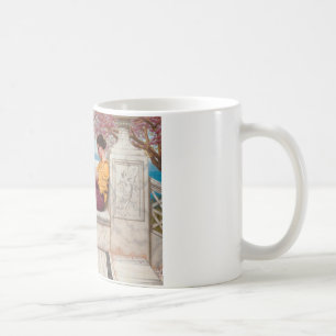 Taza De Café Godward - debajo del flor que cuelga en el Boug