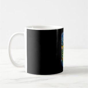 Taza De Café Gogh montando bicicleta de arte divertida