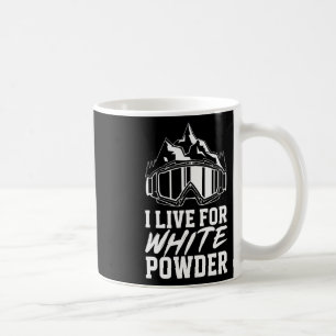 Taza De Café Gogles Snowboard Vivo Para Snowb En Polvo Blanco