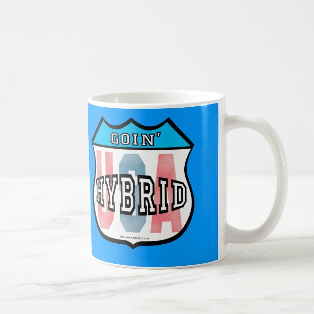 Taza De Café Goin Hybrid Patriotic Car Logo Art (Derecha)