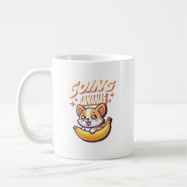 Taza De Café Going Bananas Funny Cute Corgi