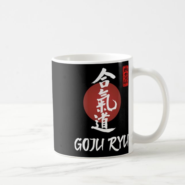 Taza De Café Goju Ryu Karate Uniforme Goju Ryu Uniforme Calligr (Derecha)