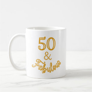 Taza De Café Gold 50 y Fabuloso diseño en monograma