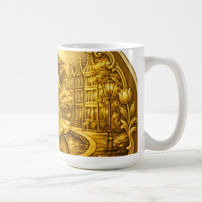 Taza De Café Gold Amsterdam Arched Bridges Charm (Derecha)