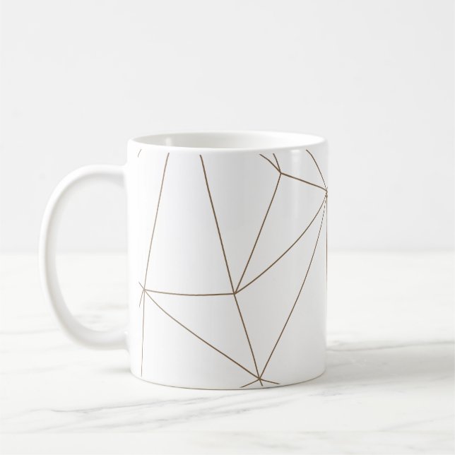 Taza De Café Gold and white Geometric Mix & Match Mug (Izquierda)