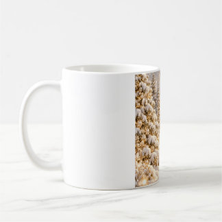 Taza De Café Gold and White Winter Wonderland Art
