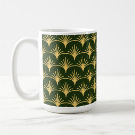 TAZA DE CAFÉ GOLD FLARE EN VERDE MUG