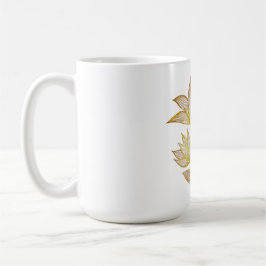 Taza De Café Gold Line Floral Coffee Mug