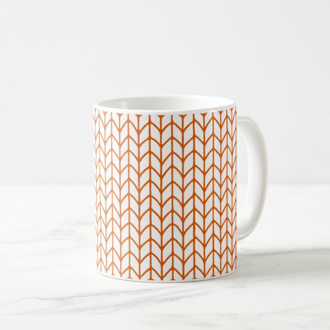 Taza De Café GOLD LINE KNIT White Mug (Anverso derecho)