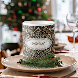 Taza De Café Gold Mandala Mug